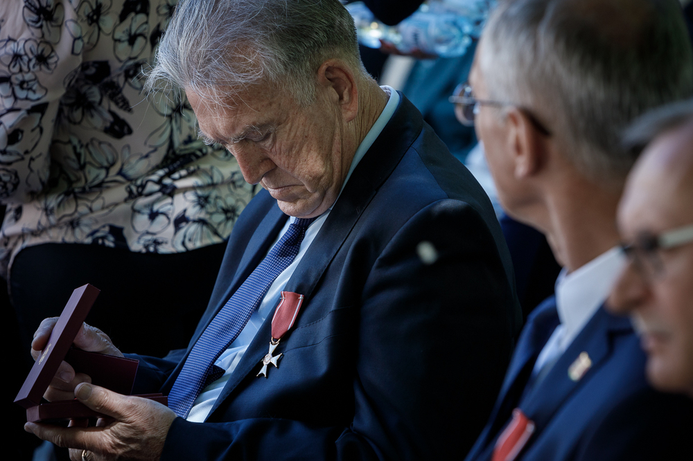 Odznaczenia państwowe dla działaczy niepodległościowych i osób zasłużonych w pracy na rzecz przemian demokratycznych w Polsce – Warszawa, 17 maja 2024. Fot. Sławek Kasper (IPN)