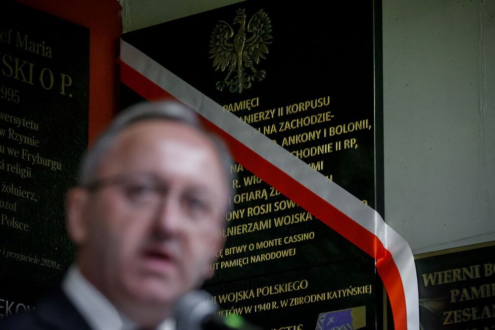 Uroczyste odsłonięcie tablicy upamiętniającej żołnierzy 2. Korpusu Polskich Sił Zbrojnych na Zachodzie – Warszawa, 18 maja 2024.Fot. Sławek Kasper (IPN)