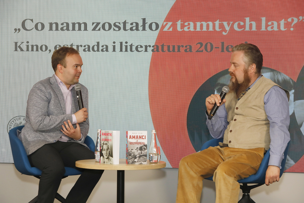 Spotkanie „Co nam zostało z tamtych lat? Kino, estrada i literatura 20-lecia” z cyklu „Uczy i bawi. Kultura popularna i historia” – Warszawa, 17 maja 2024. Fot. Piotr Życieński (IPN)