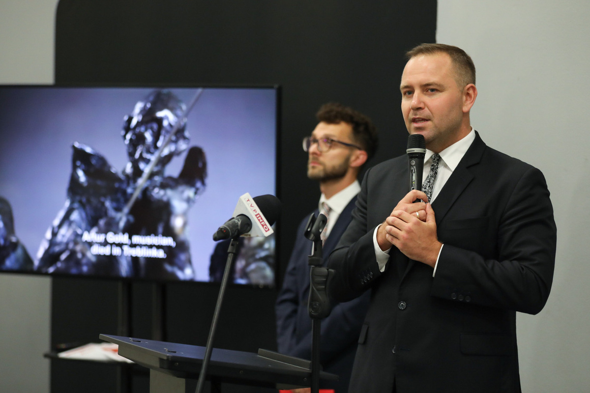 President of the IPN Karol Nawrocki, Ph.D. during the official opening of the exhibition in Wrocław. Photo: Mikołaj Bujak (IPN)