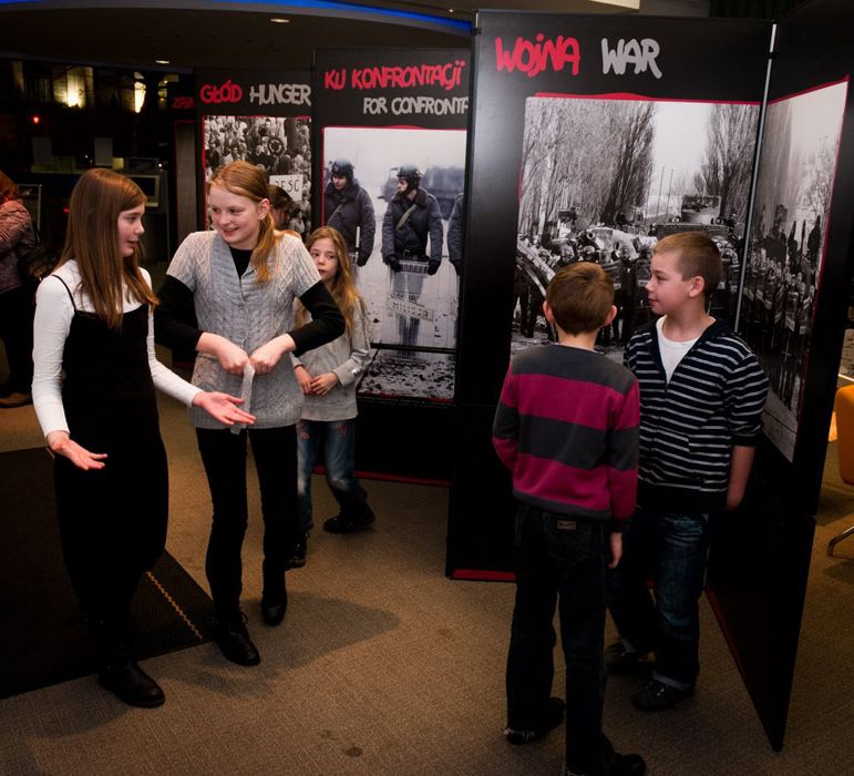 Young visitors of the exhibition