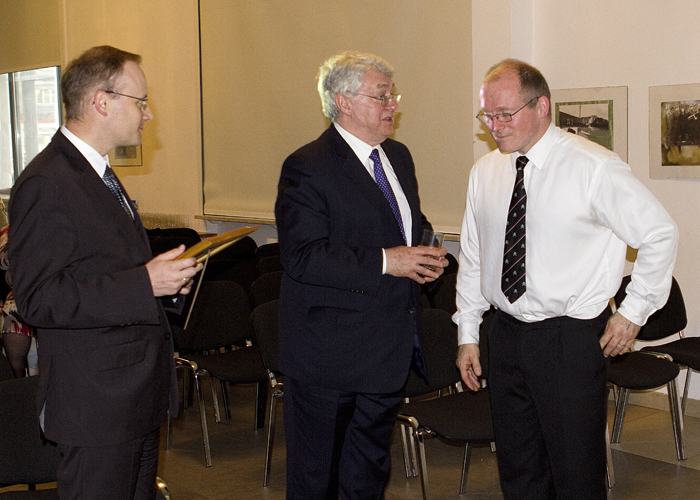 from the left: Lukasz Kaminski (President of IPN), Eugene Hutchinson (Ambassador of Ireland in Poland), Gabriel Doherty