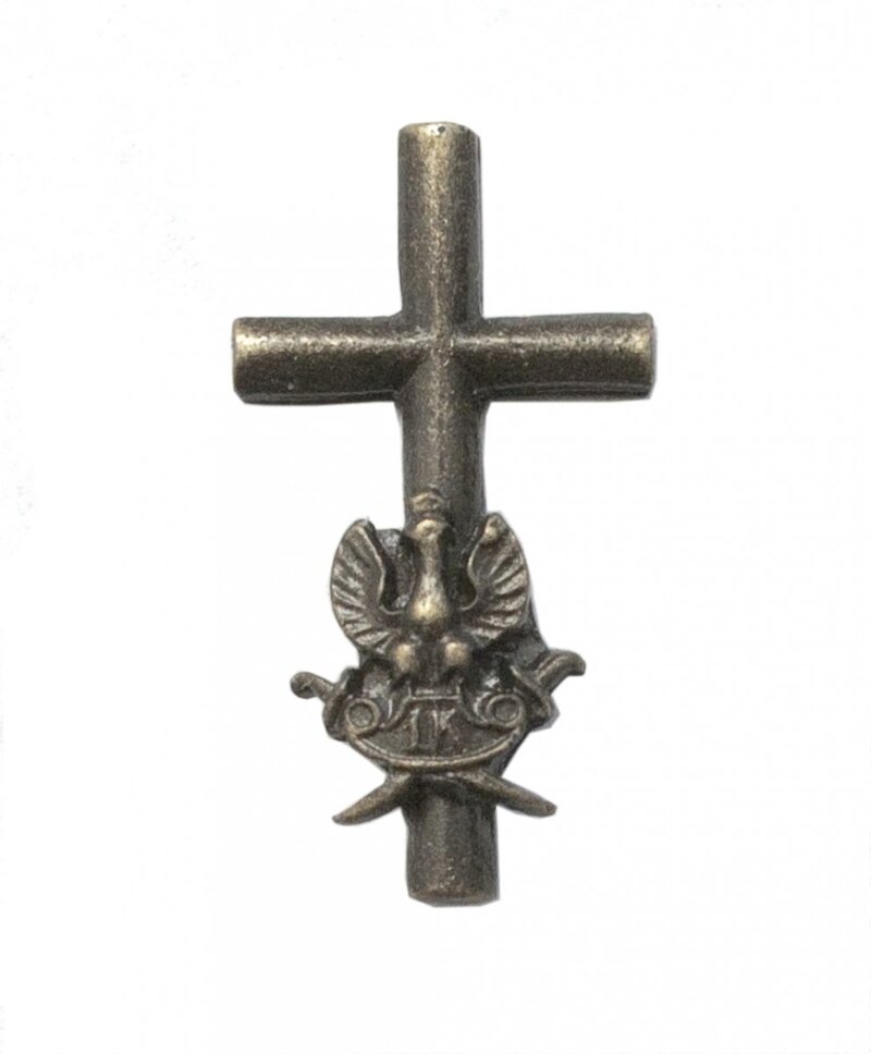 A pin modelled on a commemorative bage of the  First Polish Corps in Russia  issued on the centenary of the dissolution of the Corps