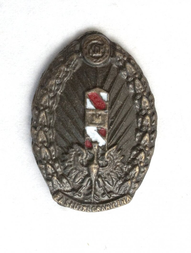 A pin modelled on the original commemorative badge of the Border Protection Corps, issued on the 95th anniversary of its formation