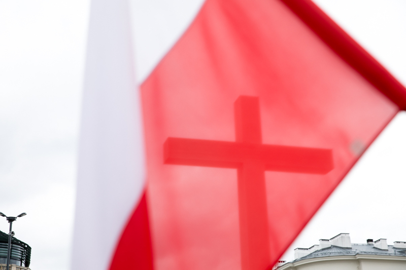 A photo of the Polish flag