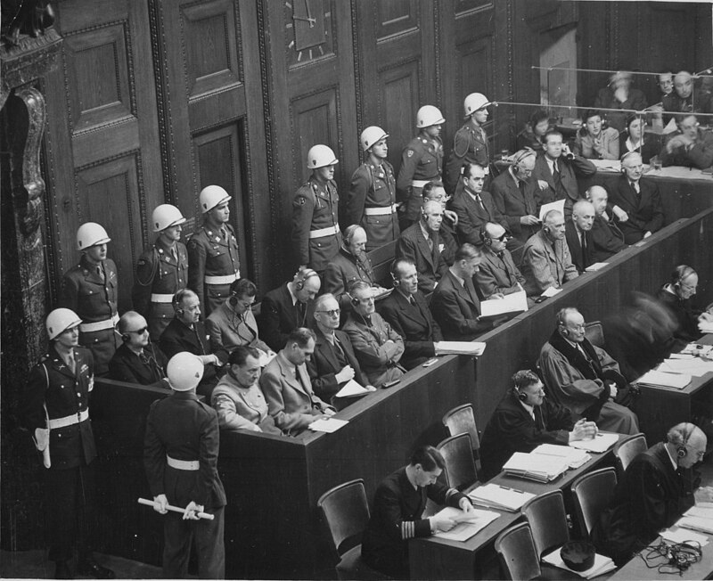 The defendants in the first Nuremberg Trial