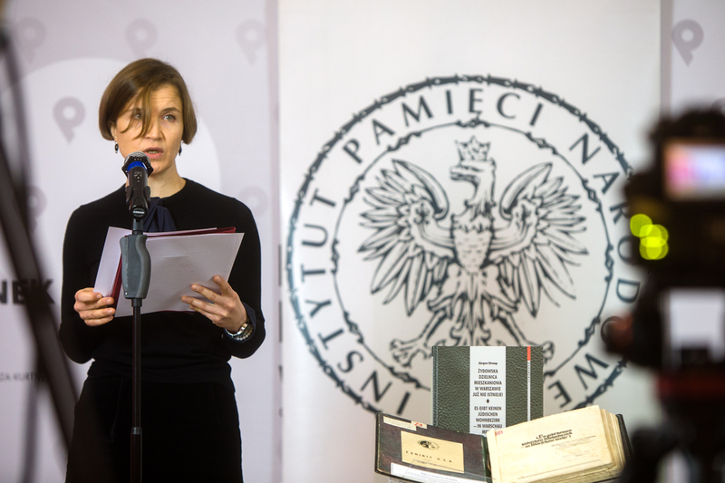 Press Conference devoted to loaning the Stroop Report to the Warsaw Ghetto Museum