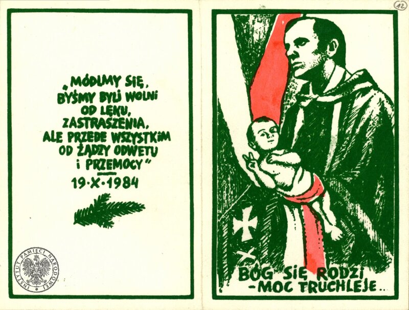A IPN Ki 265/4 [k. 12] „Bóg się rodzi – Moc truchleje” Christmas 1984. Krystyna Chojnacka&#039;s private donation