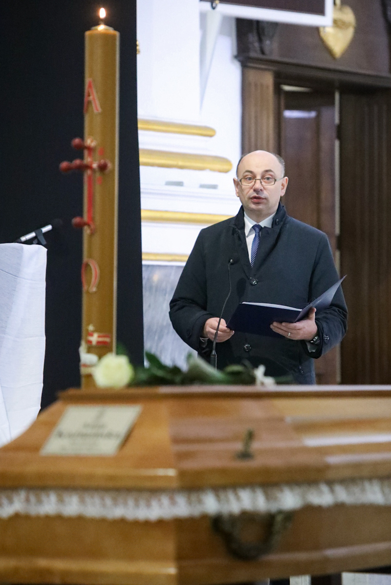 Mateusz Szpytma, Ph.D., Deputy President of the IPN during the funeral ceremony of Anna Koźmińska. Photo: Sławek Kasper (IPN)