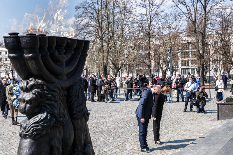 The Monument to the Warsaw Ghetto Heroes, 19 April 2021, photo Sławek Kasper IPN