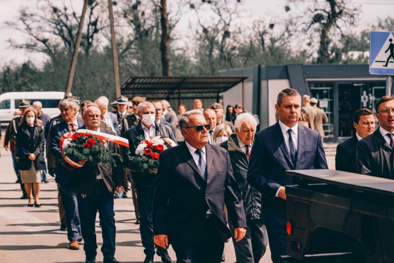 The funeral of 8 soldiers of the Polish Army who died in the defense of Fort III in Pomiechówek in 1939 - Pomiechowo, 20 May 2021