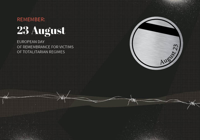 The European Day of Remembrance for the Victims of Totalitarian Regimes, 23 August 2021, graphic design ENRS