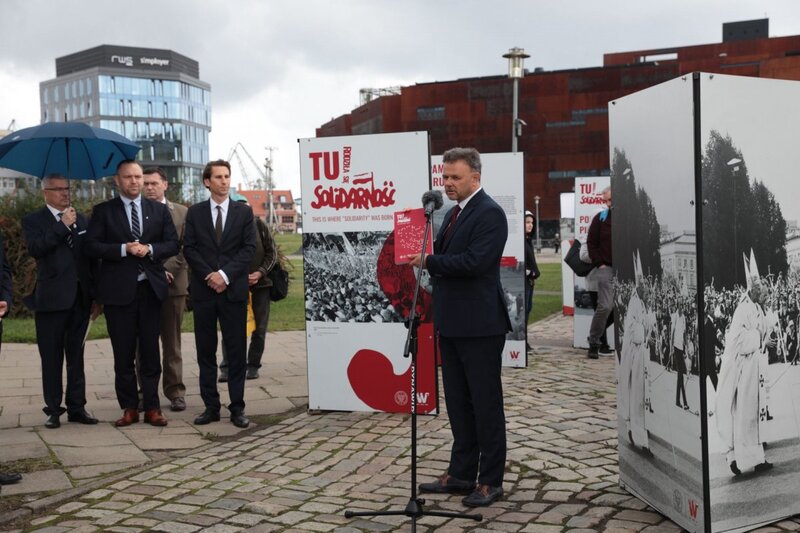The opening of the "This is WHERE 'Solidarity' was born" exhibition in Gdańsk. Photo: Mikołaj Bujak (IPN)