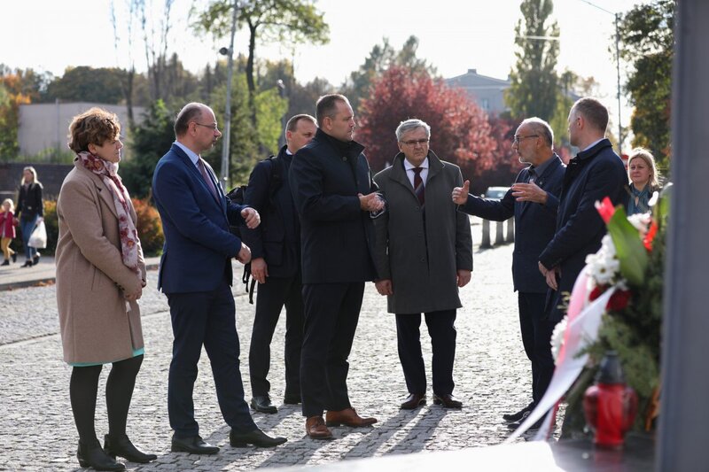 President of the IPN, Karol Nawrocki laid flowers at the Miners' Memorial, Katowice, 20 October 2021; photo: M. Bujak