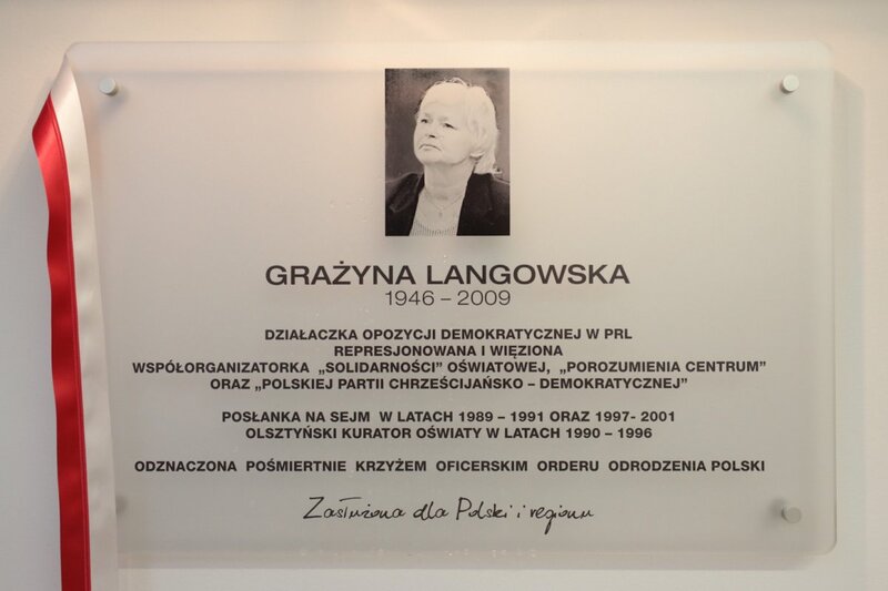 Commemoration of the “Solidarity” activist Grażyna Langowska, Olsztyn, 25 October 2021; photo: M. Bujak