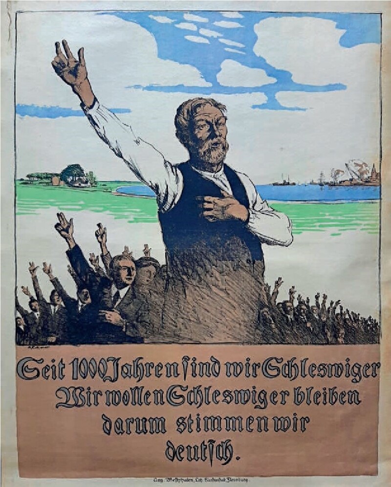 Propaganda poster about plebiscites in Schleswig and Carinthia after World War I