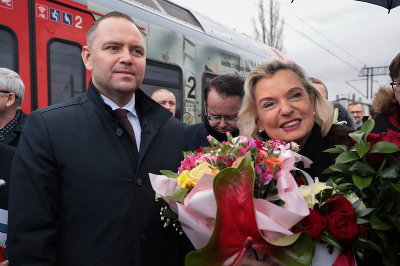 A ceremonial run of the “Anders” train on the Łódź-Włocławek route , 17 February 2022
