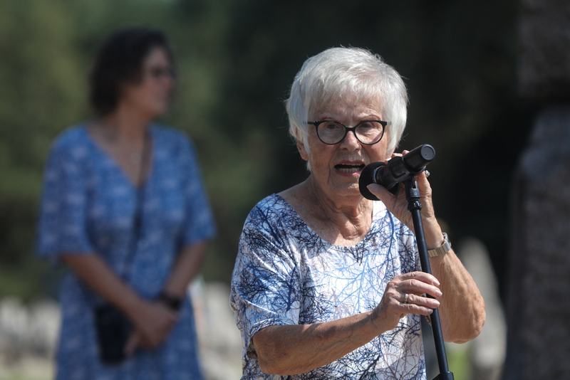 Ms Ada Willenberg during the event commemorating 79th anniversary of the rebellion of Treblinka II death camp prisoners; Photo: Sławek Kasper IPN