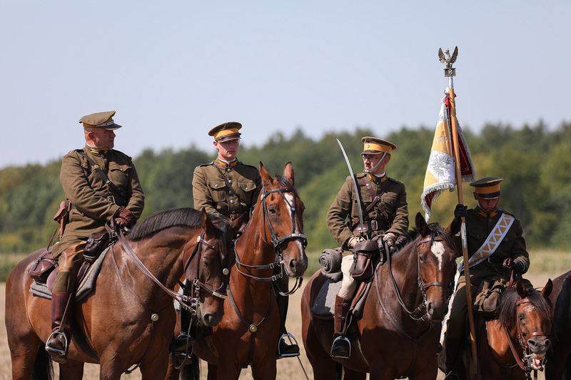 The unveiling of a monument dedicated to Polish Cavalry at the site of the Battle of Komarów