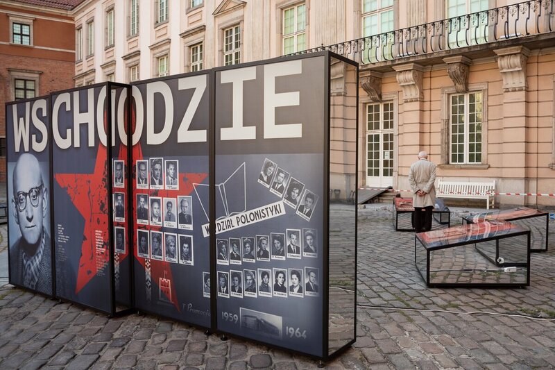 The "Remained in the East" exhibition in the courtyard of the Royal Palace in Warsaw