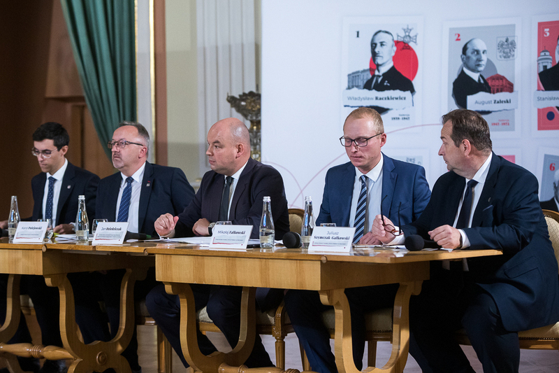 Press conference at Warsaw’s Royal Castle about the project to create a Mausoleum of the Presidents of the Republic of Poland in Exile -- 26 September 2022. Photo: S. Kasper.