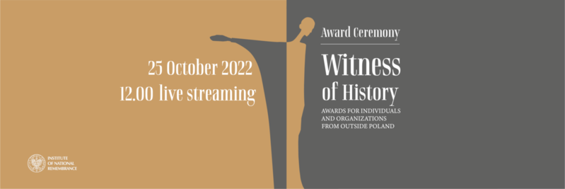 The ceremonial decoration of the laureates of the "Witness of History”Award at the Royal Łazienki Park in Warsaw, 25 October 2022