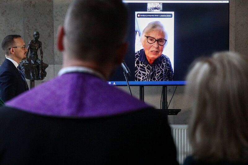 The opening of “The Image of Treblinka in the Eyes of Samuel Willenberg” exhibition at the Nowy Dom Poselski in Warsaw -- 26 January 2023; photo: S. Kasper (IPN)