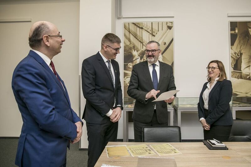 The visit of Swiss diplomats in the IPN Archive — Warsaw, 3 February 2023; photo: Katarzyna Adamów (IPN)
