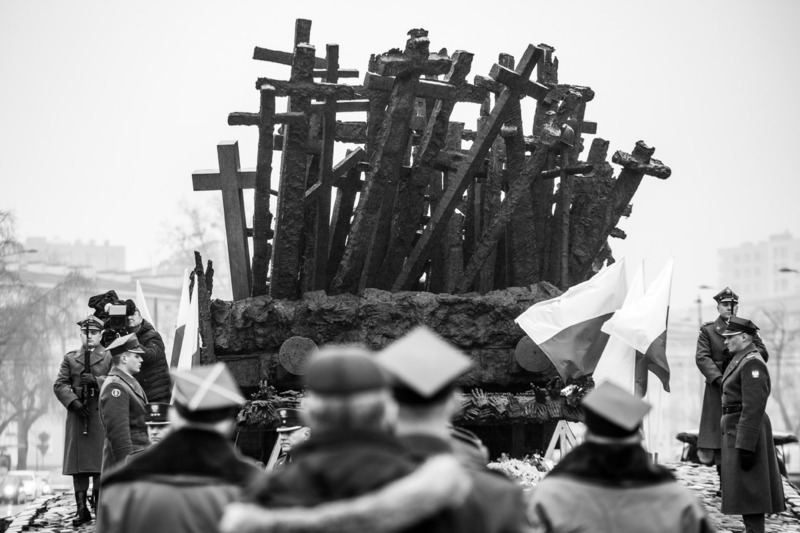 A ceremonial unveiling of a new commemoration - an integral part of the monument to the Fallen and Murdered in the East monument on the anniversary of the Russian aggression against Ukraine; Warsaw, 24 February 2023.