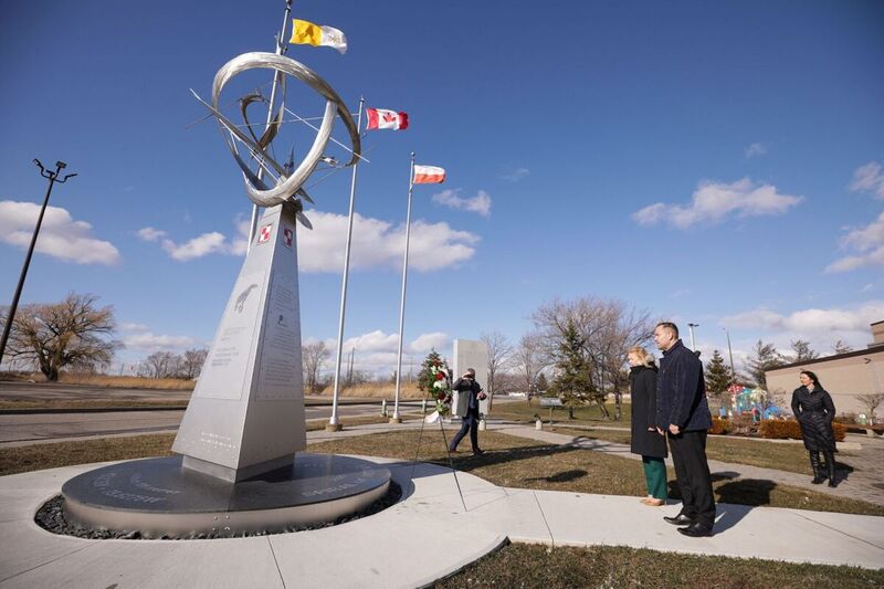 „Spiral of Victory” monument honoring Polish World War II veterans, Mississauga, Canada