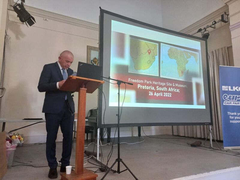 Bogusław Wójcik, Ph.D., at the 9th Polish History Conference, Lemington Spa – 22 May 2023; photo: Jolanta Nowak (IPN)