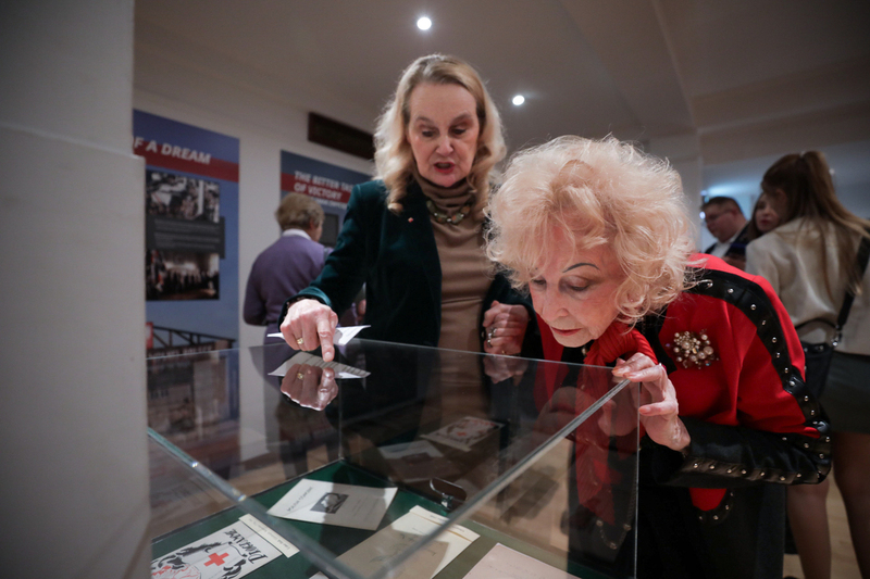 The IPN "Trails of Hope. The Odyssey of Freedom" exhibition presented in London -- 9 February 2024; photo: M. Bujak (IPN)