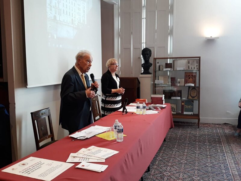 Dr Iwona Korga, President of the Jozef Pilsudski Institute of America and Prof Kazimierz Piotr Zaleski, President of the Polish Library in Paris - Paris, 29 August 2018