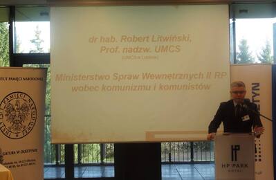 Panel VI. Pierwszy prelegent - dr hab. Robert Litwiński