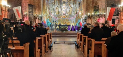Msza święta w Bazylice św. Brygidy w Gdańsku – 16 grudnia 2020. Fot. IPN
