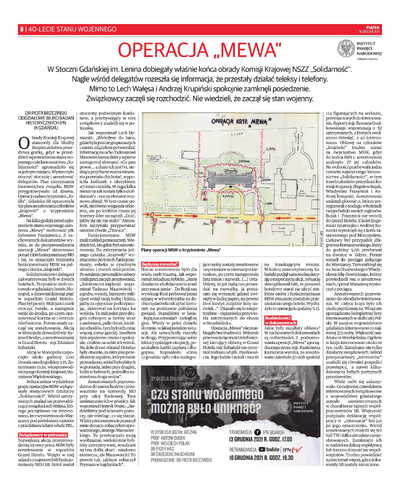 Dodatek IPN Gdańsk do „Dziennika Bałtyckiego” w 40. rocznicę stanu wojennego