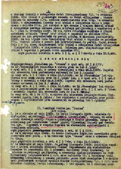 Wyrok skazujący Janinę Wasiłojć-Smoleńską na karę śmierci. Bydgoszcz, 8 marca 1947 r. (IPN By 070/434 t. 5) #3