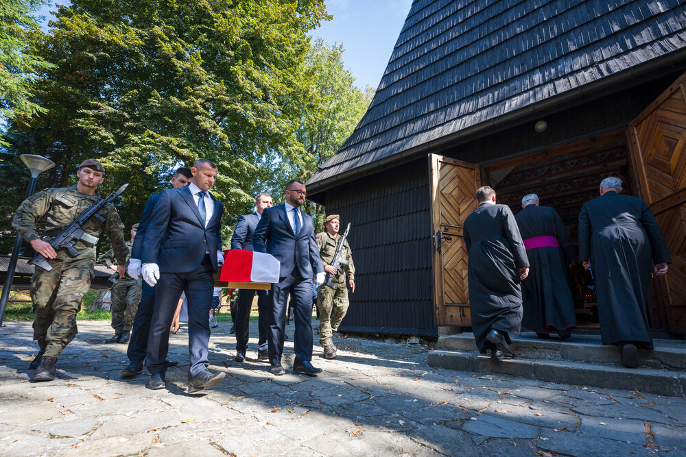 Uroczystości pogrzebowe Józefa Lewickiego, żołnierza VII Śląskiego Okręgu NSZ – Szczyrk, 6 września 2024. Fot.: IPN K. Łojko