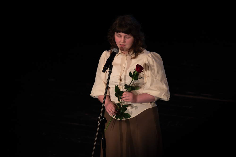 Gala finałowa XI edycji ogólnopolskiego konkursu recytatorskiego „W kręgu poezji i prozy lagrowej więźniarek KL Ravensbrück“ im. Wandy Półtawskiej – Ruda Śląska, 9 kwietnia 2025. Fot.: IPN Krzysztof Łojko