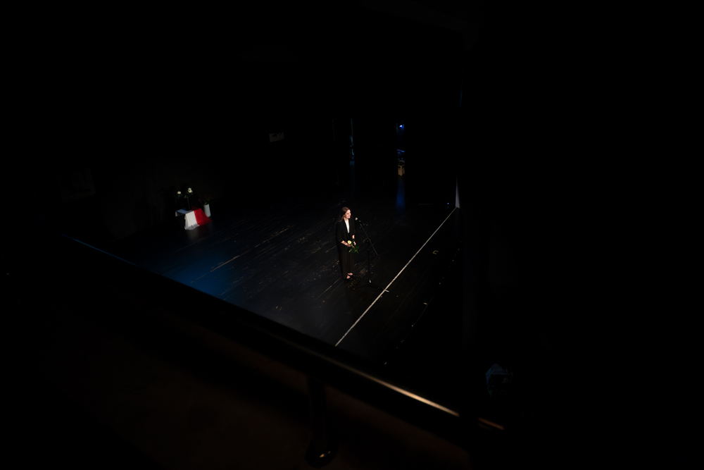 Gala finałowa XI edycji ogólnopolskiego konkursu recytatorskiego „W kręgu poezji i prozy lagrowej więźniarek KL Ravensbrück“ im. Wandy Półtawskiej – Ruda Śląska, 9 kwietnia 2025. Fot.: IPN Krzysztof Łojko