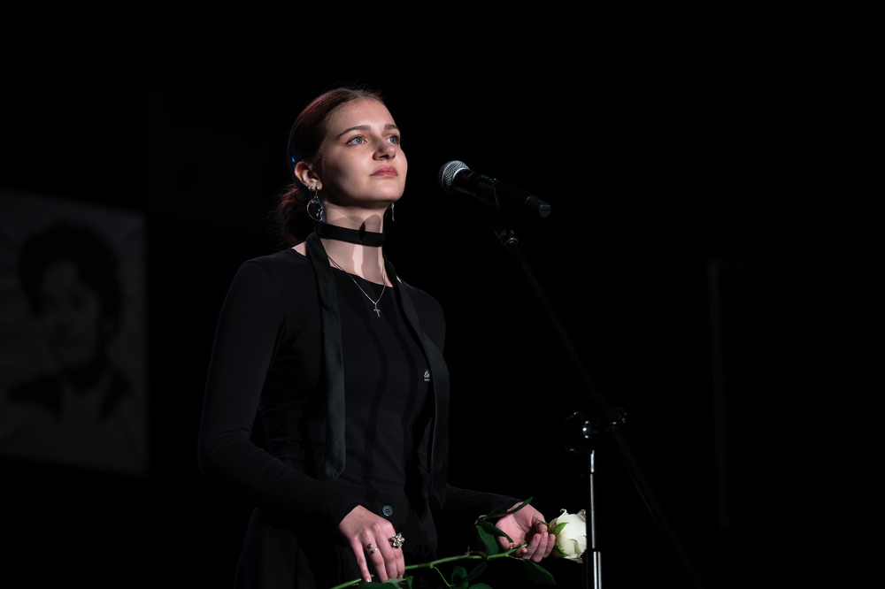 Gala finałowa XI edycji ogólnopolskiego konkursu recytatorskiego „W kręgu poezji i prozy lagrowej więźniarek KL Ravensbrück“ im. Wandy Półtawskiej – Ruda Śląska, 9 kwietnia 2025. Fot.: IPN Krzysztof Łojko