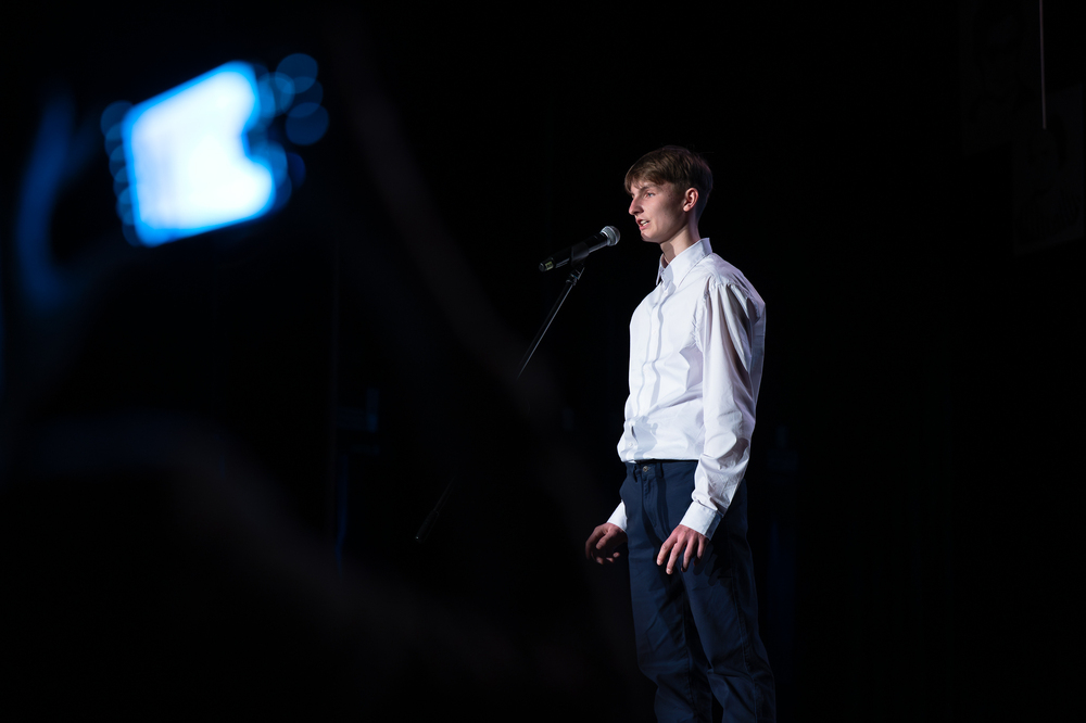 Gala finałowa XI edycji ogólnopolskiego konkursu recytatorskiego „W kręgu poezji i prozy lagrowej więźniarek KL Ravensbrück“ im. Wandy Półtawskiej – Ruda Śląska, 9 kwietnia 2025. Fot.: IPN Krzysztof Łojko