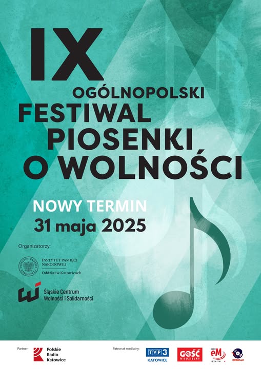 Finał IX Ogólnopolskiego Festiwalu Piosenki o Wolności – Katowice, 31 maja 2025