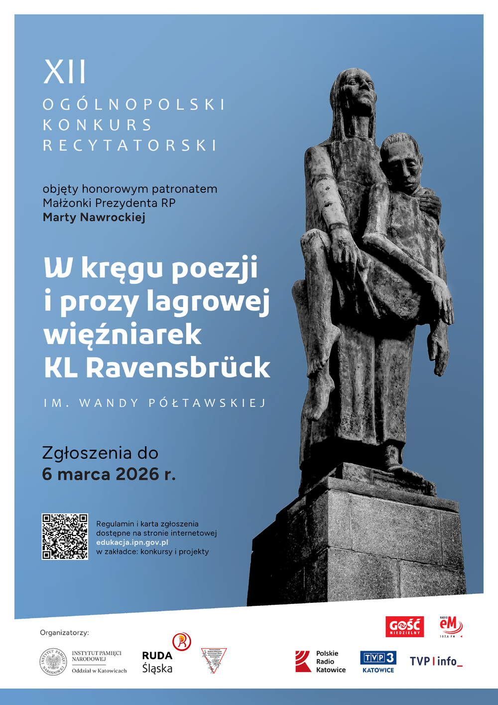 XII edycja ogólnopolskiego konkursu recytatorskiego „W kręgu poezji i prozy lagrowej więźniarek KL Ravensbrück im. Wandy Półtawskiej” – zgłoszenia do 6 marca 2026