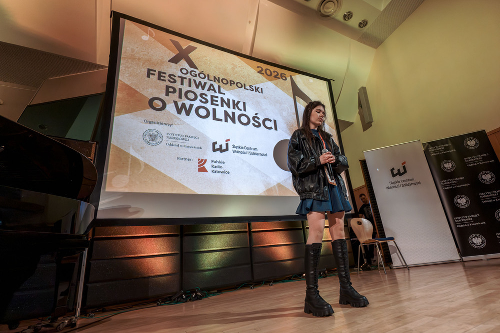 Finał X Ogólnopolskiego Festiwalu Piosenki o Wolności - Katowice, 18 kwietnia 2026. Fot.: IPN Krzysztof Łojko