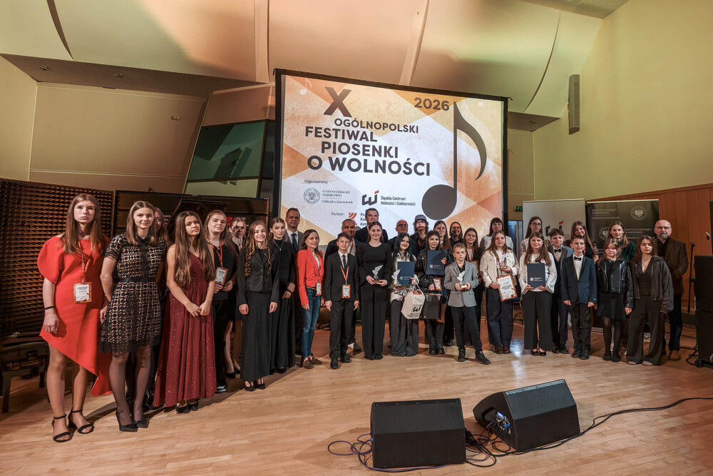 Finał X Ogólnopolskiego Festiwalu Piosenki o Wolności - Katowice, 18 kwietnia 2026. Fot.: IPN Krzysztof Łojko