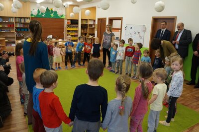 Wizyta w Przedszkolu im. Jana Kubisza w Gnojniku, 6 kwietnia 2018