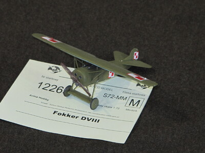 Model Adriana Orzechowskiego Fokker D VIII.