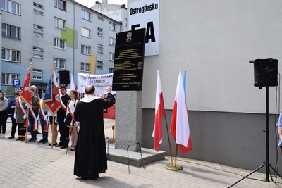 Odsłonięcie tablicy poświęconej Żołnierzom Wyklętym w Sosnowcu.