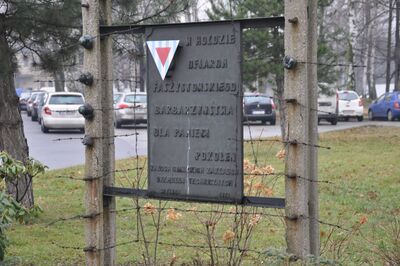 Pomnik upamiętniający więźniów podobozu „Gleiwitz III” KL Auschwitz  w Gliwicach.